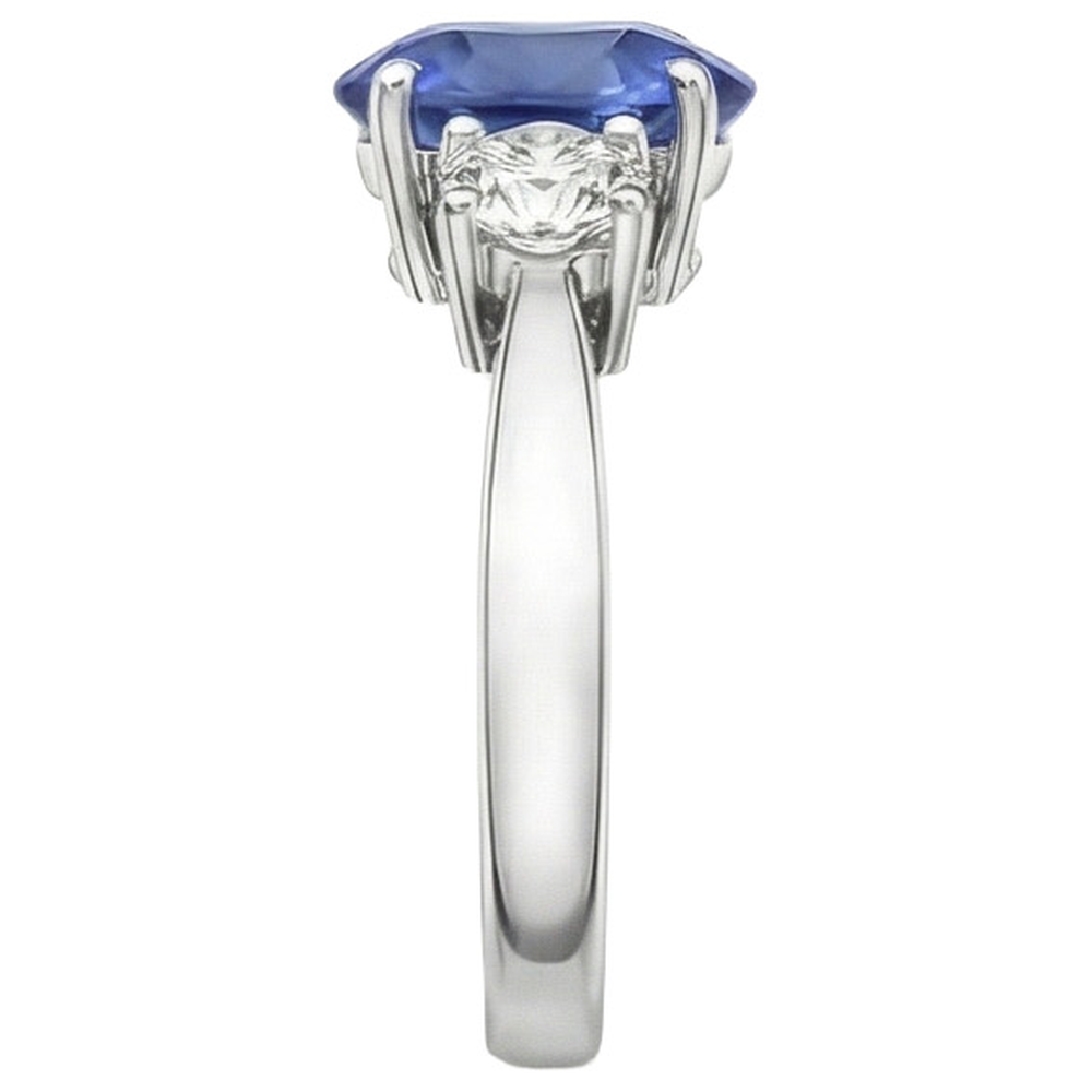 echter oval diamant 3.50Karat ring Draufsicht