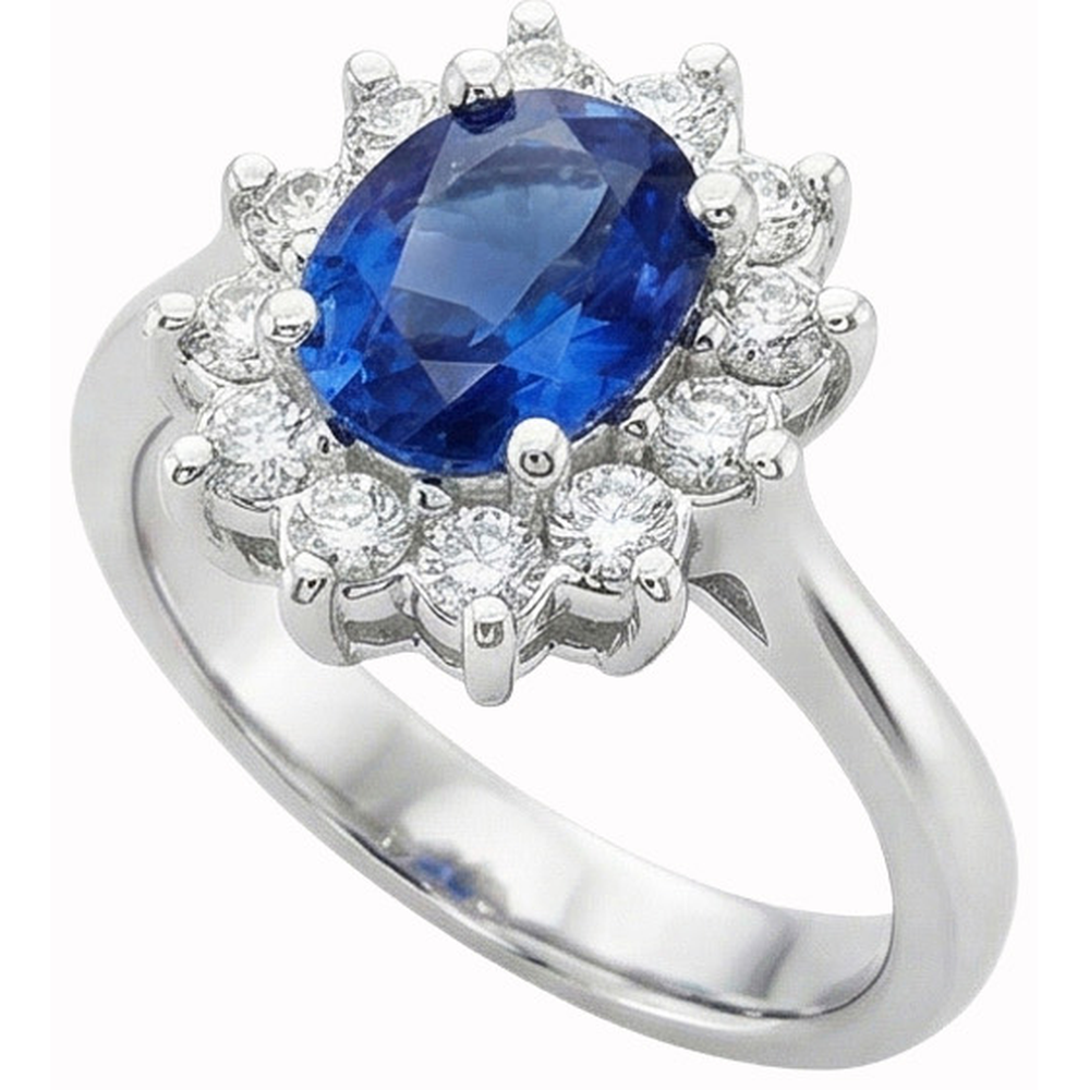 echter oval diamant 3.20Karat ring Detailansicht