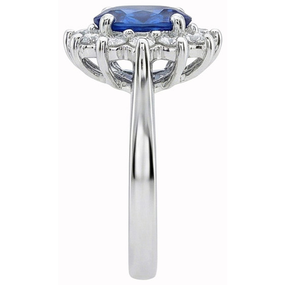 echter oval diamant 3.20Karat ring Draufsicht
