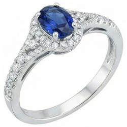 Echter Diamant Ring 3 Karat - 14K Weissgold