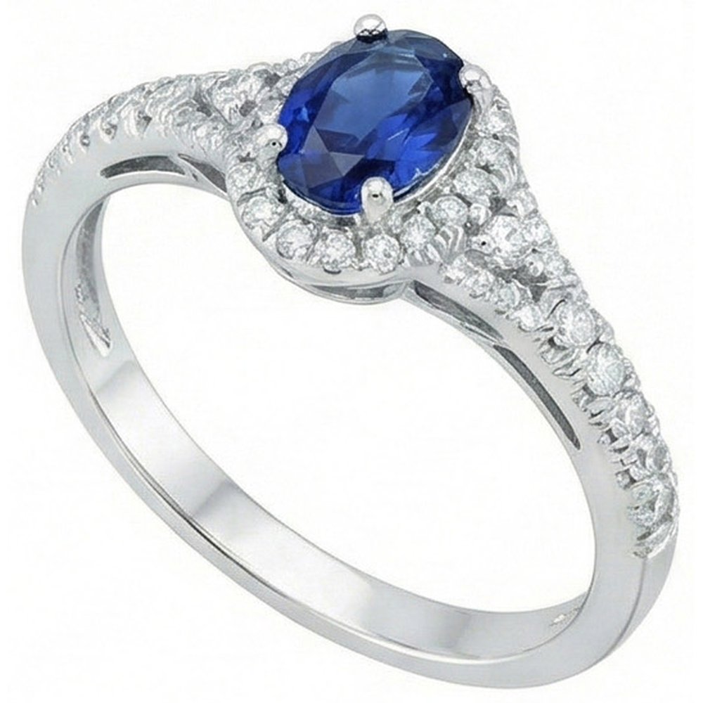 echter oval diamant 3Karat ring Detailansicht