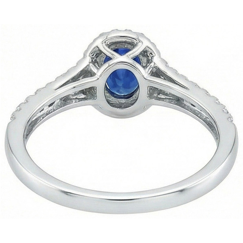 echter oval diamant 3Karat ring Profilansicht