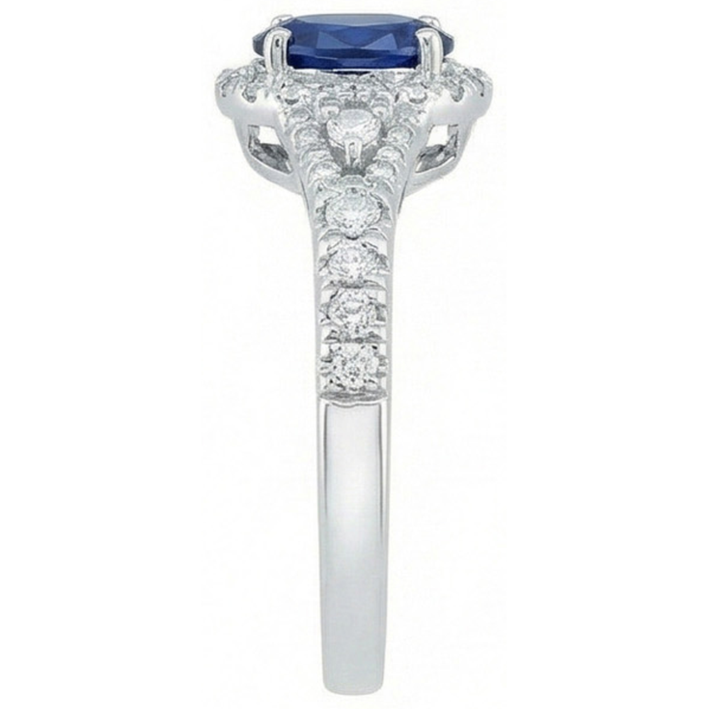 echter oval diamant 3Karat ring Draufsicht