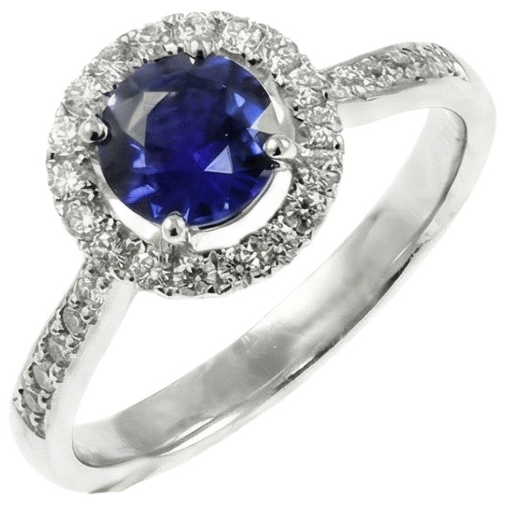 echter round diamant 2.5Karat ring Draufsicht