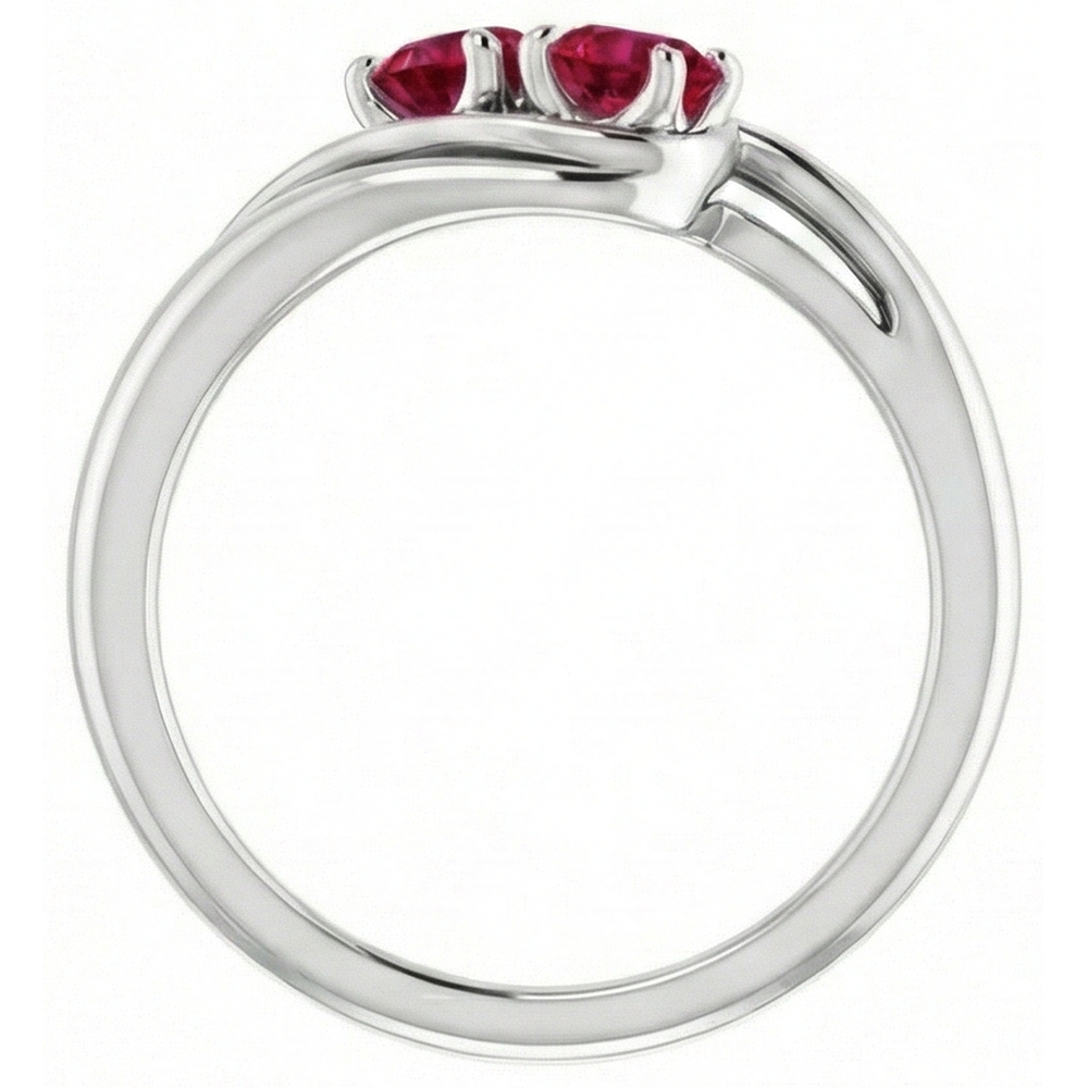 echter round rubin 1.60Karat ring Detailansicht
