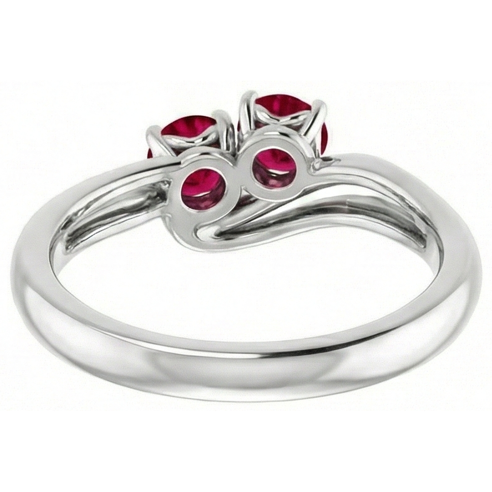 echter round rubin 1.60Karat ring Draufsicht