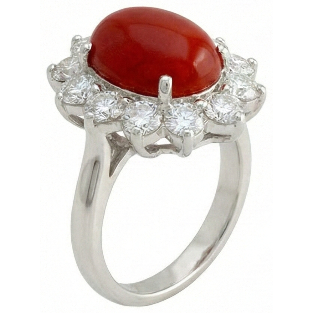 echter oval diamant 16.50Karat ring Draufsicht