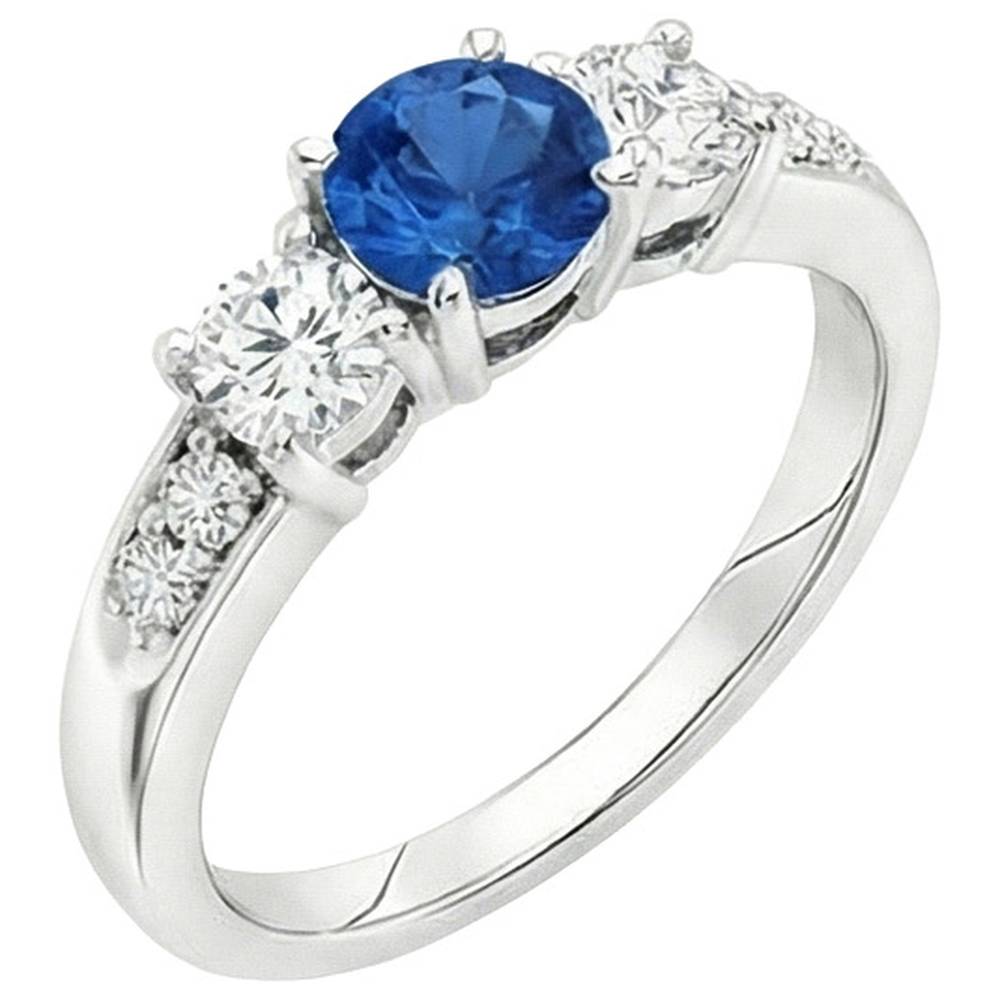 echter round diamant 3.40Karat ring Detailansicht