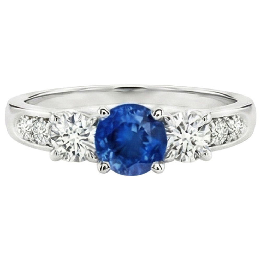 echter round diamant 3.40Karat ring Seitenansicht