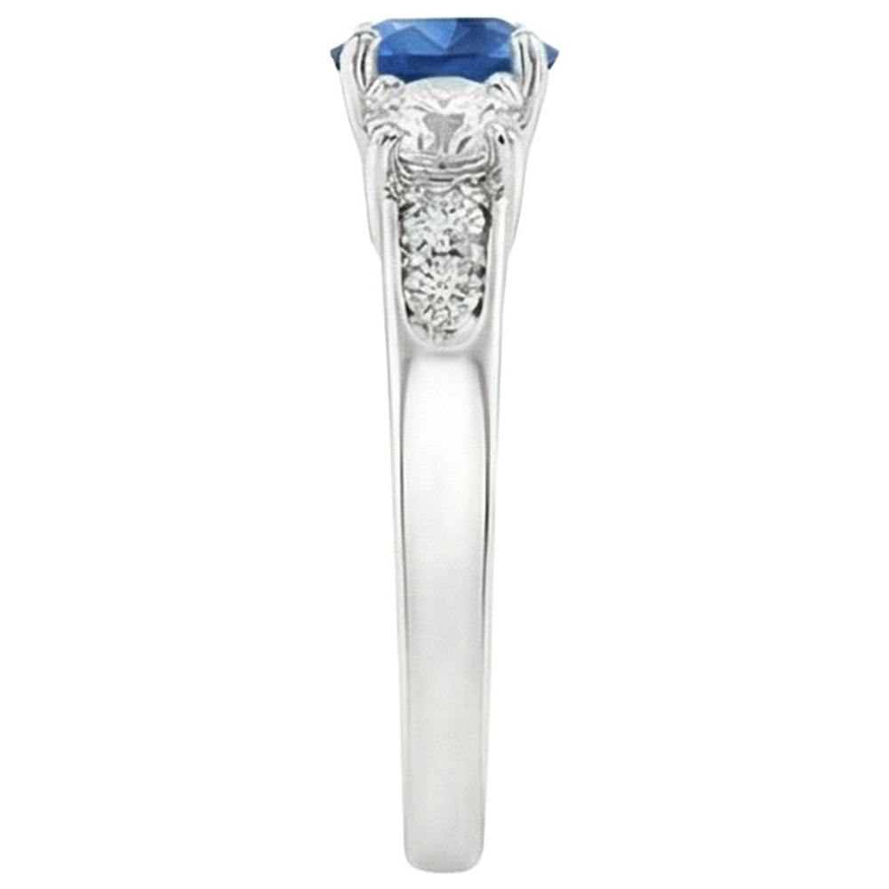 echter round diamant 3.40Karat ring Draufsicht