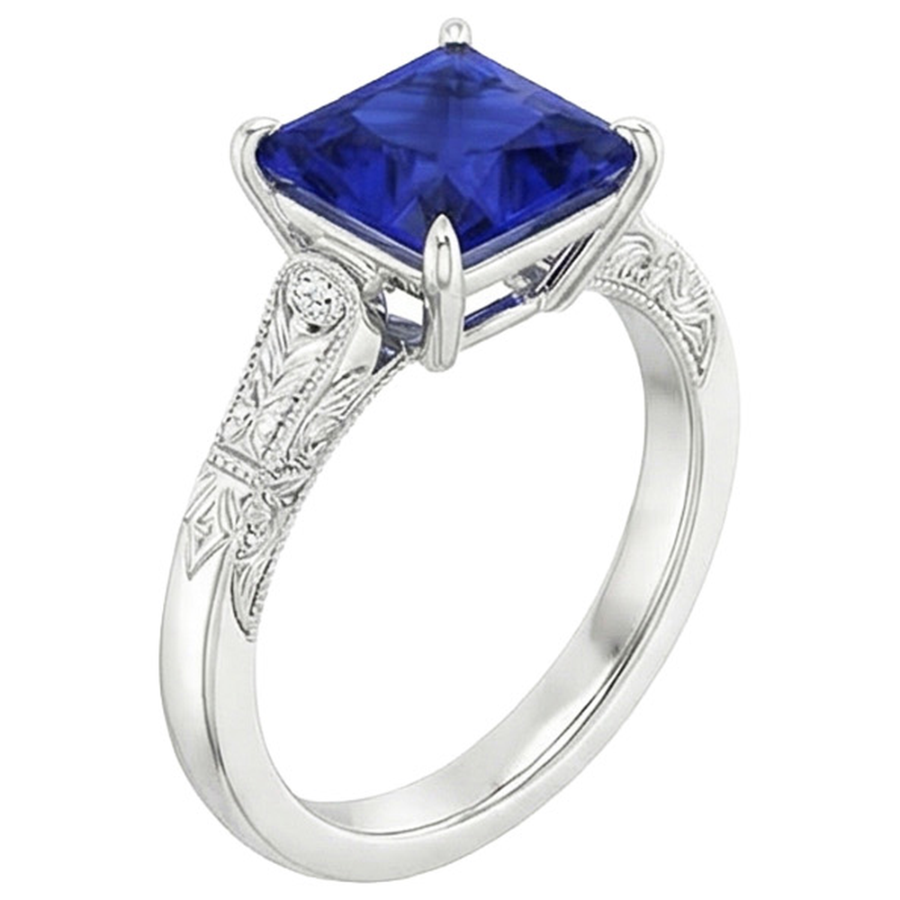 echter round diamant 5.25Karat ring Draufsicht