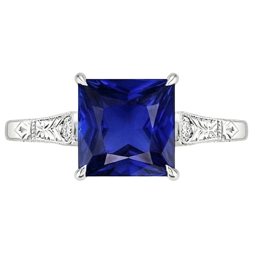 echter round diamant 5.25Karat ring Profilansicht