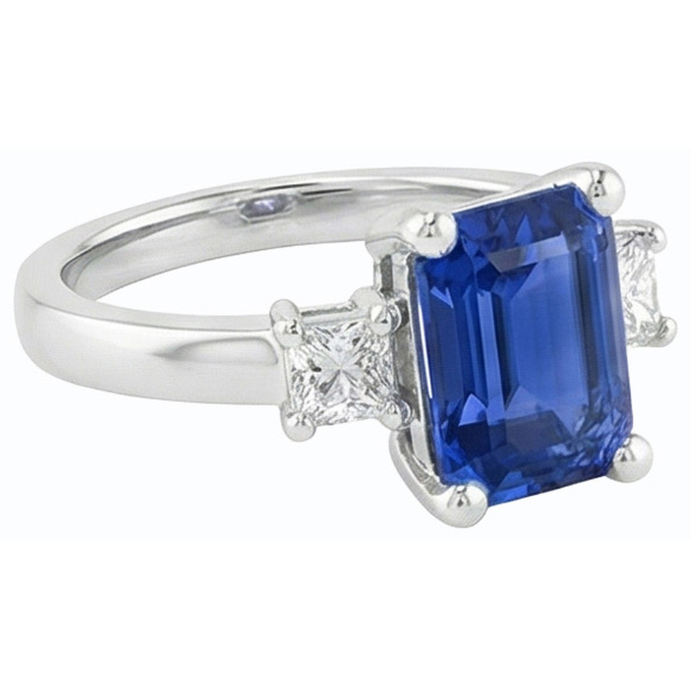 echter round diamant 2.50Karat ring Draufsicht