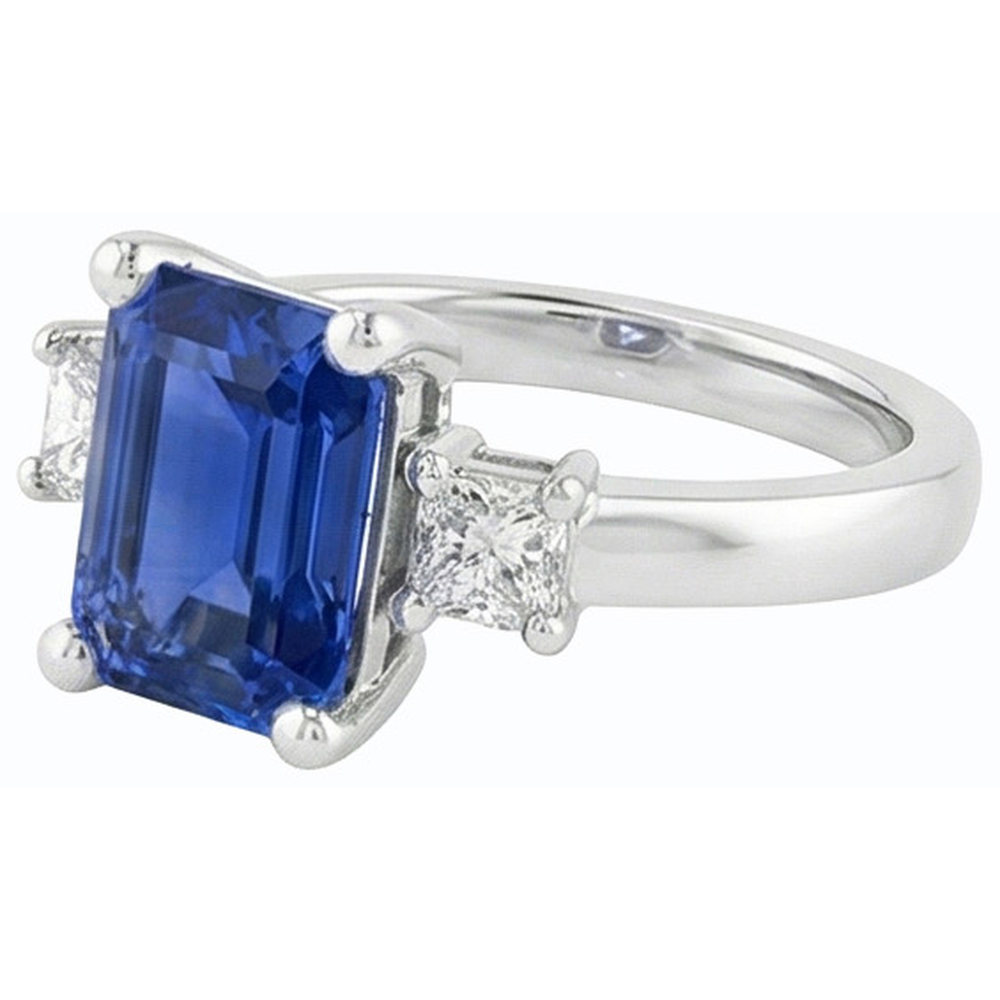 echter round diamant 2.50Karat ring Profilansicht