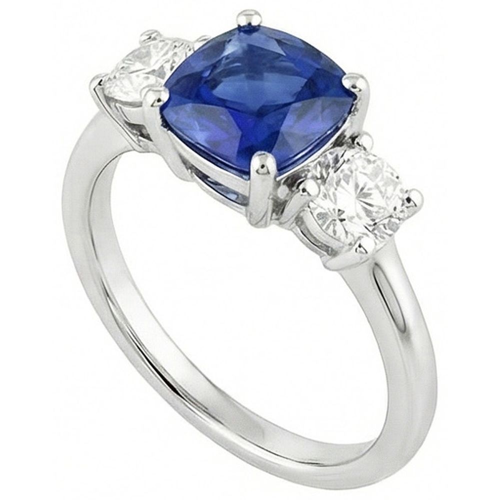 echter round diamant 2.50Karat ring Detailansicht