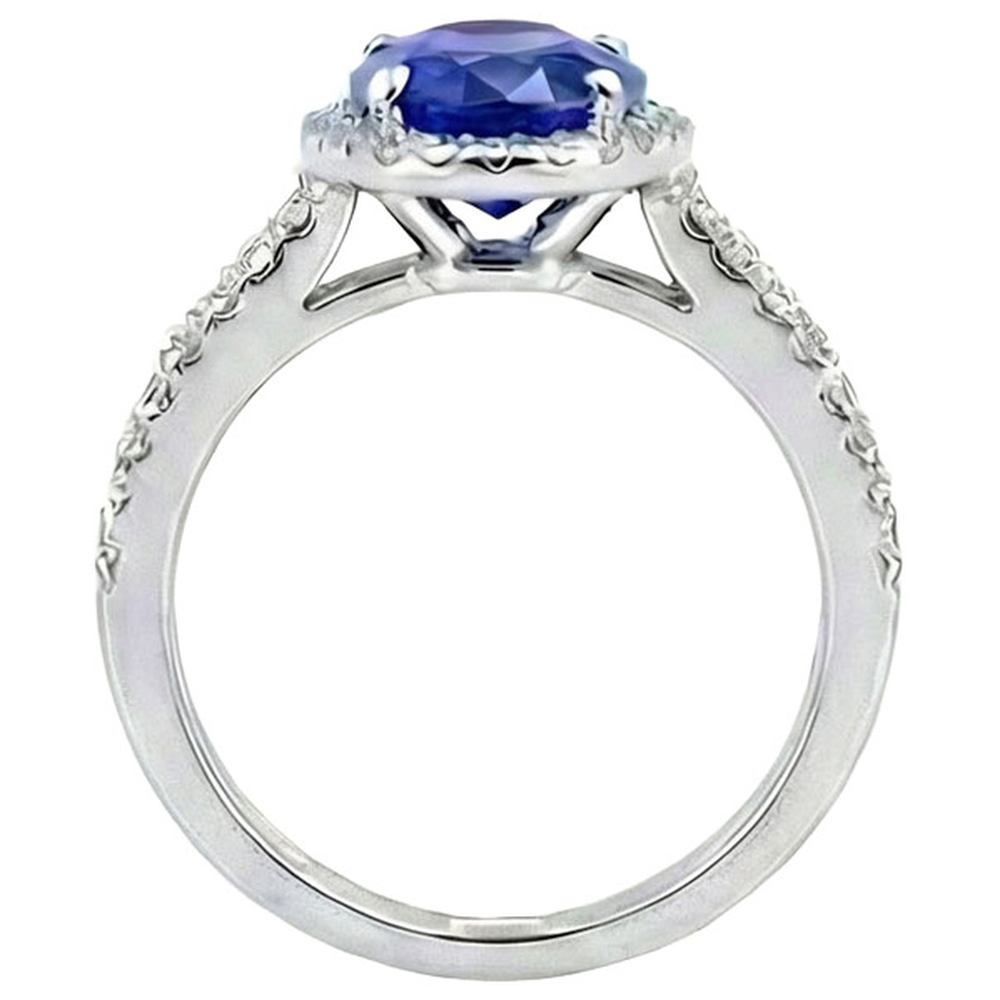 echter oval diamant 4.81Karat ring auf Weiß