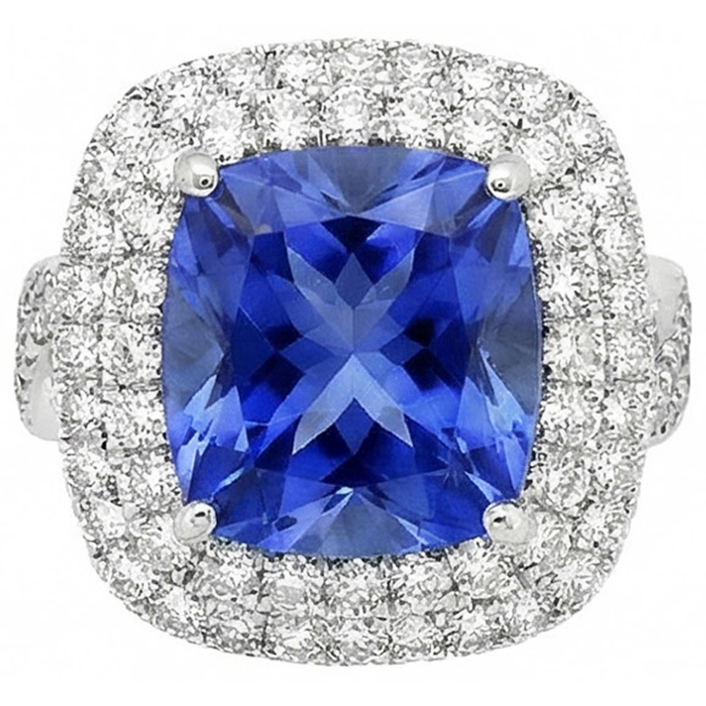 echter round diamant 4.50Karat ring Vorderansicht