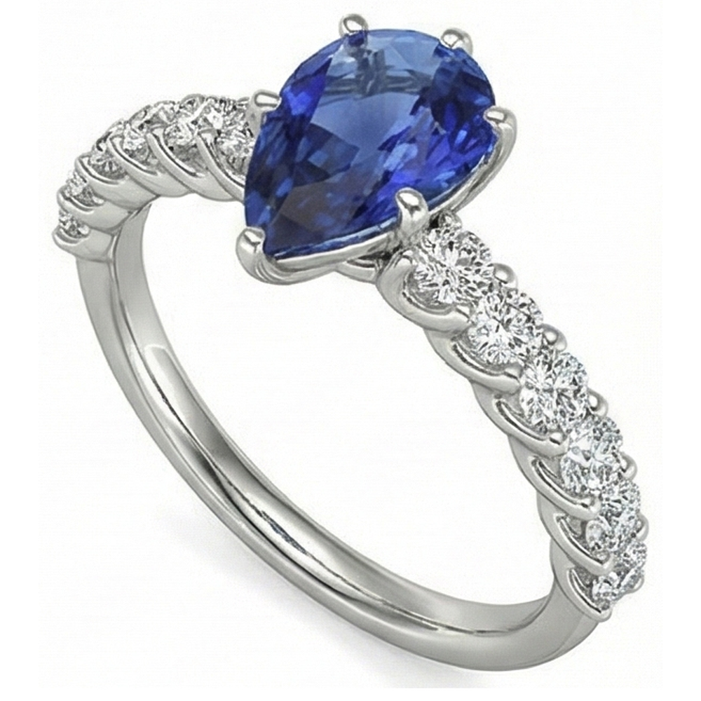 echter round diamant 2Karat ring Draufsicht