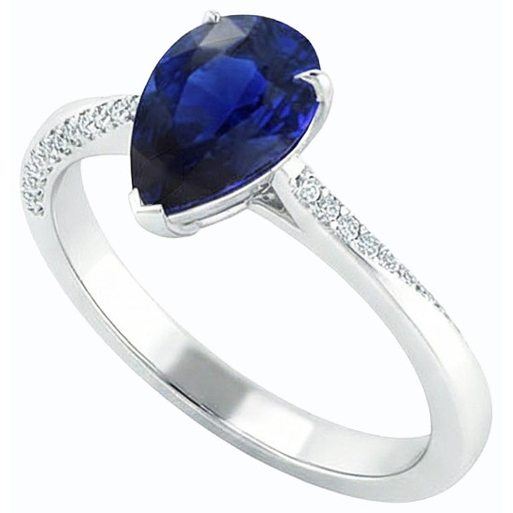 echter round diamant 2.50Karat ring Draufsicht