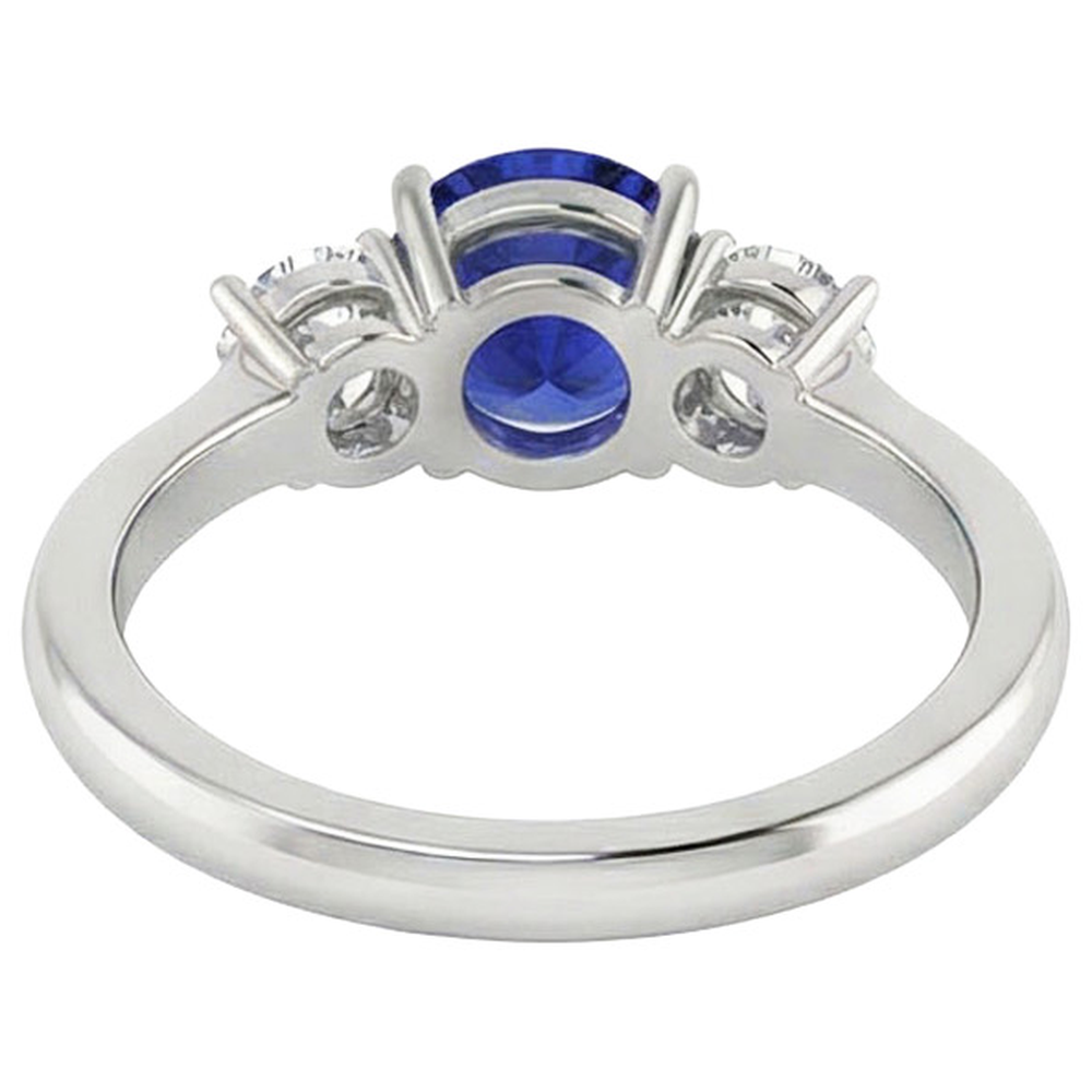 echter round diamant 5Karat ring Profilansicht