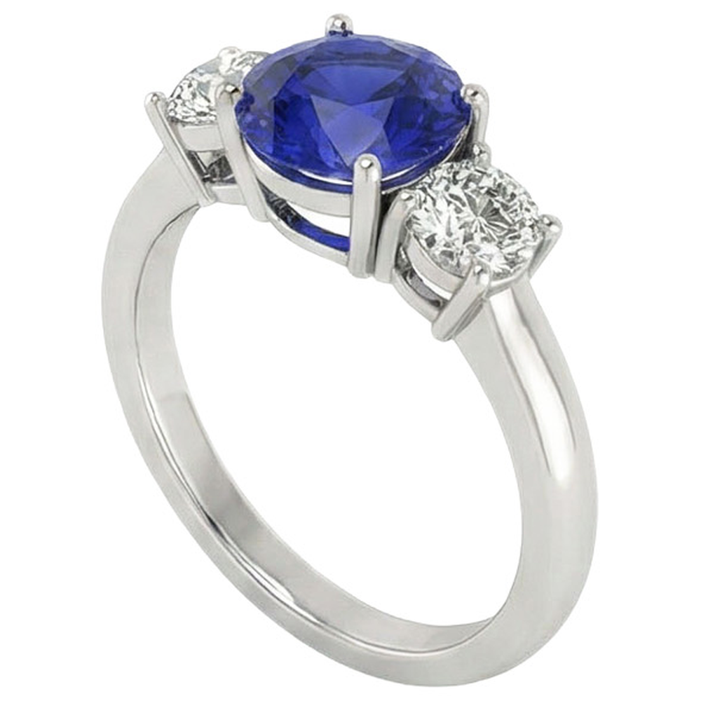 echter round diamant 5Karat ring Draufsicht