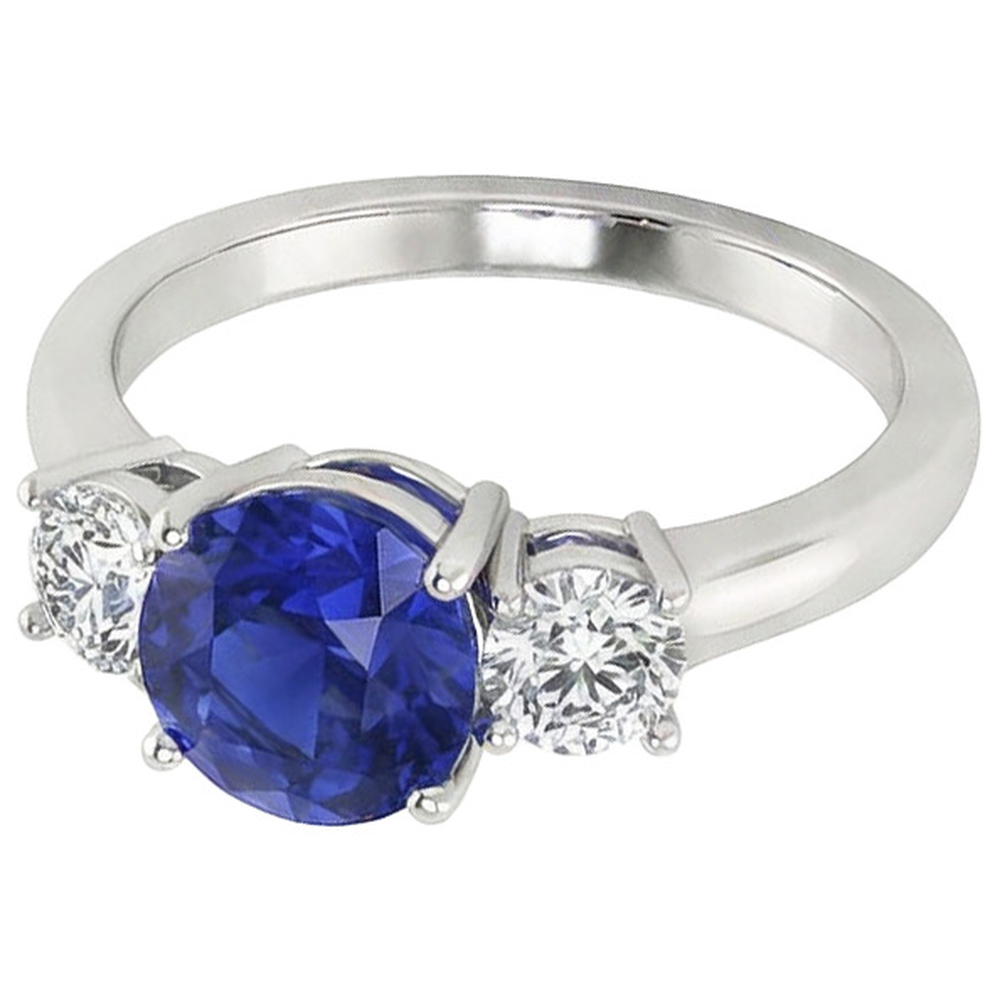 echter round diamant 5Karat ring Detailansicht