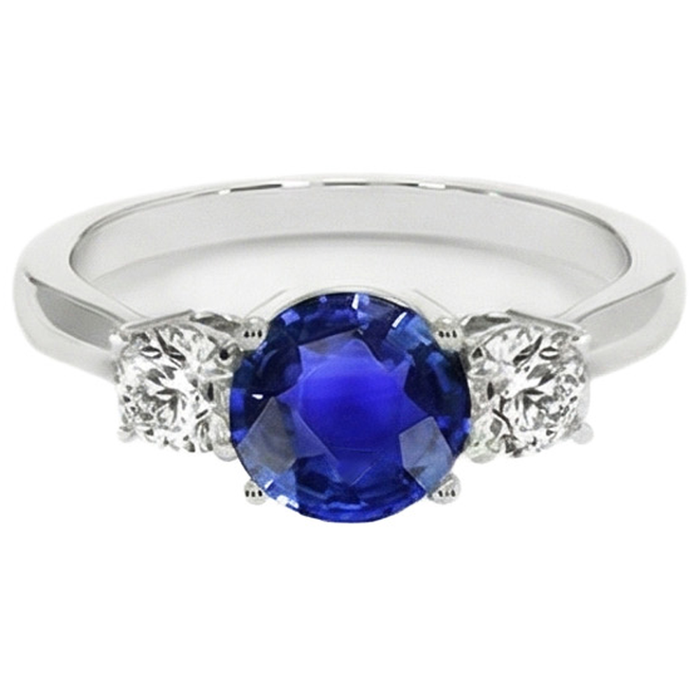 echter round diamant 5Karat ring Vorderansicht