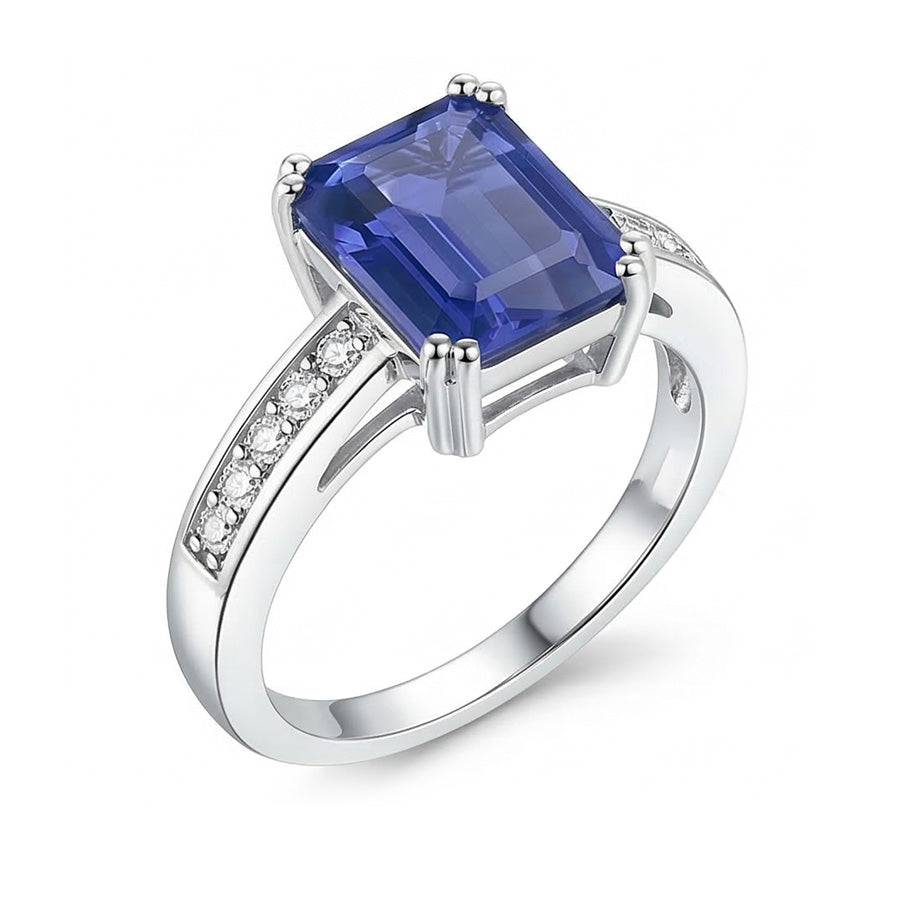 echter baguette diamant 3.25Karat ring Seitenansicht