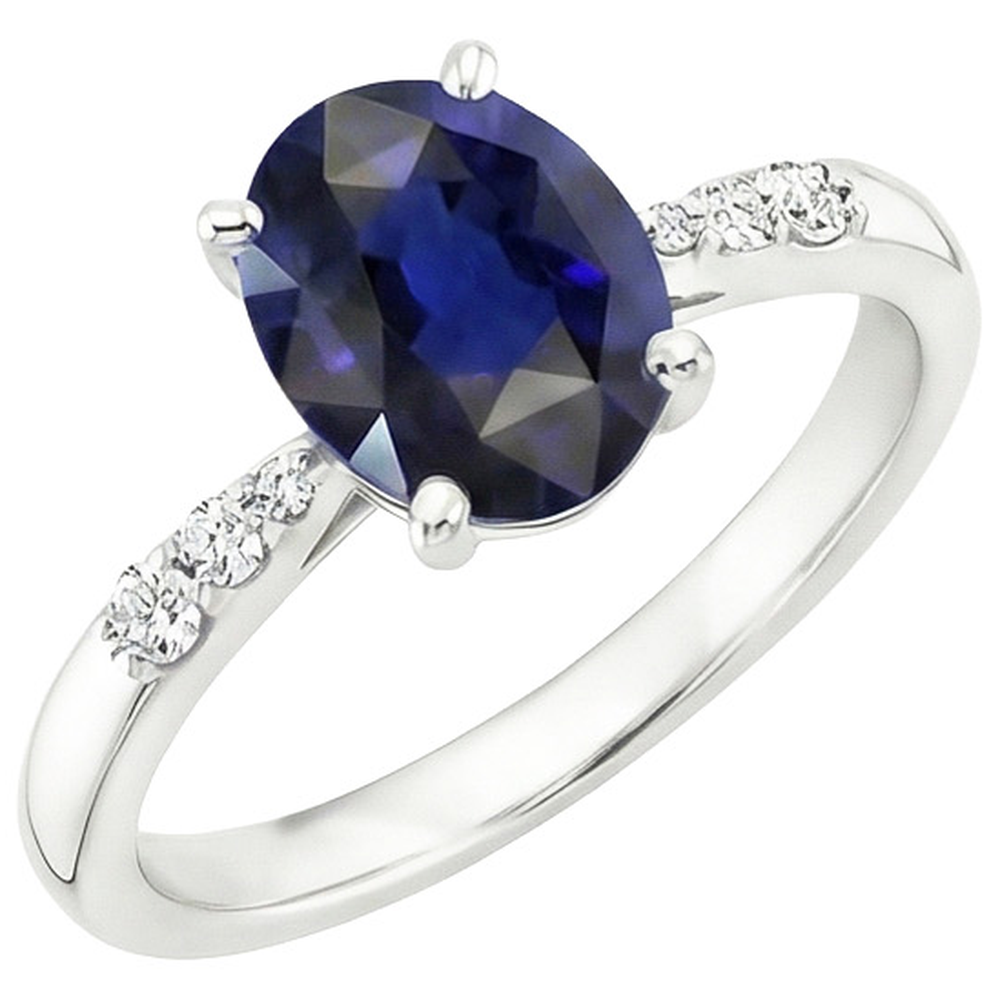 echter oval diamant 3.50Karat ring Seitenansicht