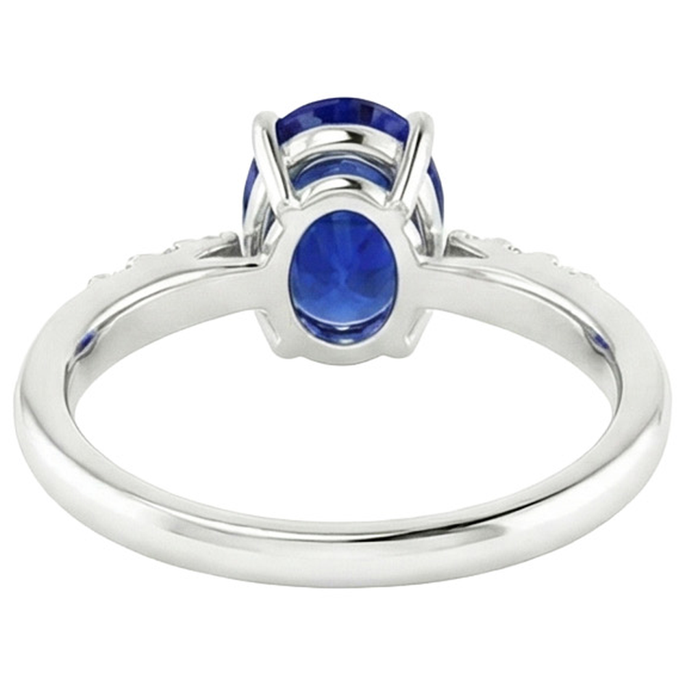 echter oval diamant 3.50Karat ring Draufsicht
