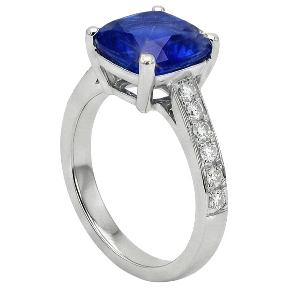 echter round diamant 6Karat ring Detailansicht