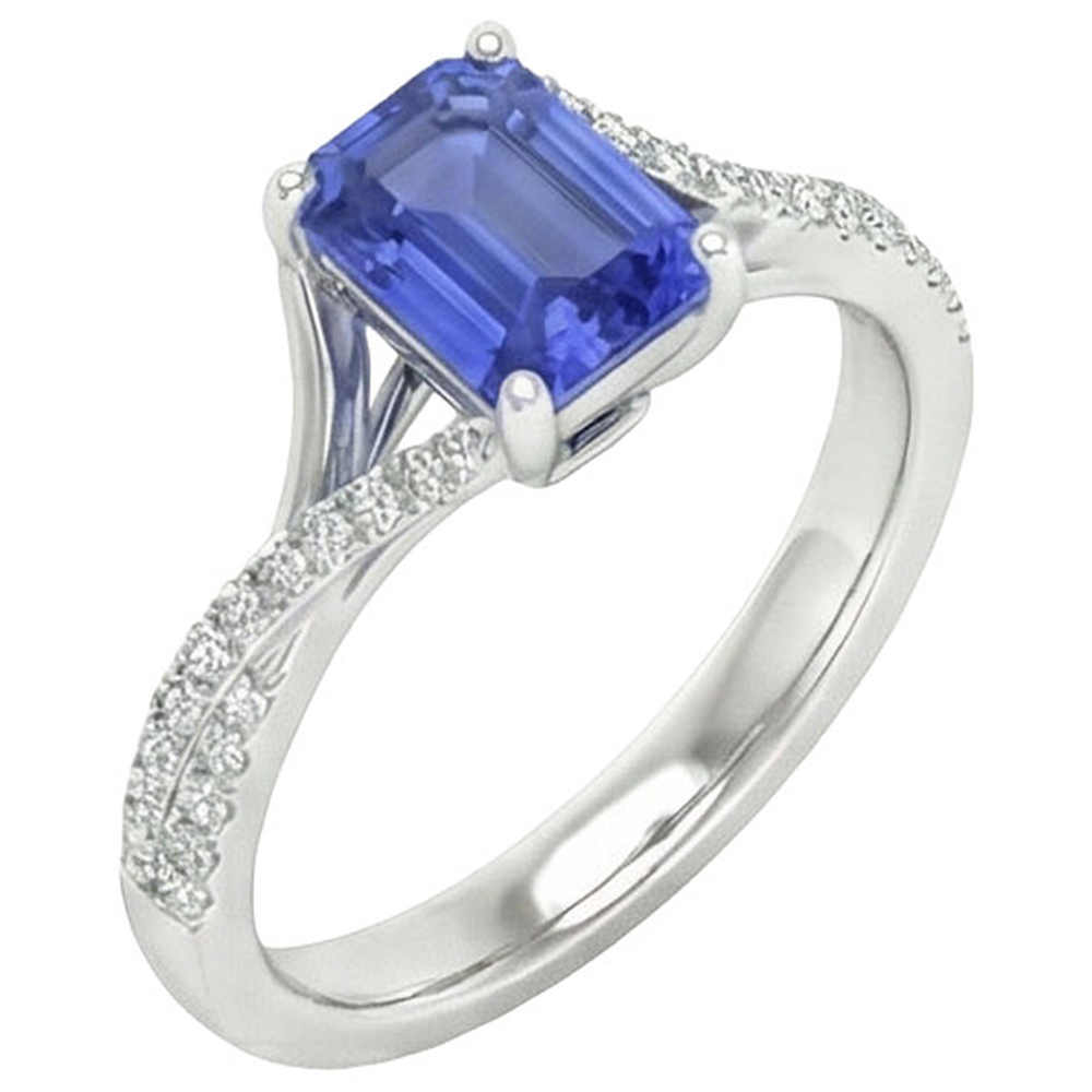echter round diamant 5.25Karat ring Vorderansicht