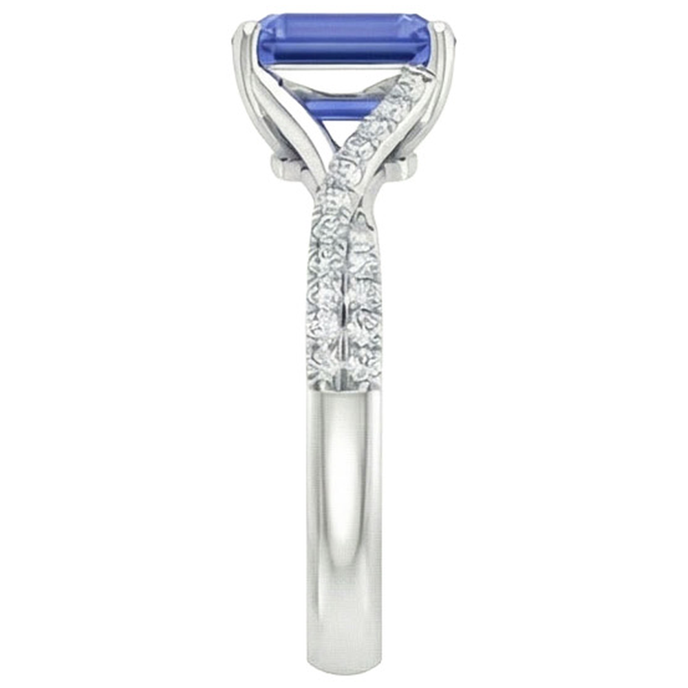 echter round diamant 5.25Karat ring Draufsicht