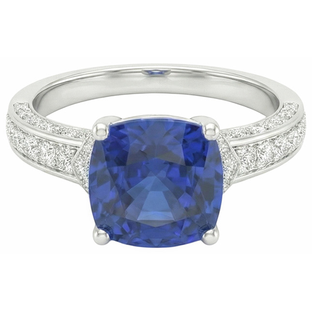 echter oval diamant 3.50Karat ring Vorderansicht