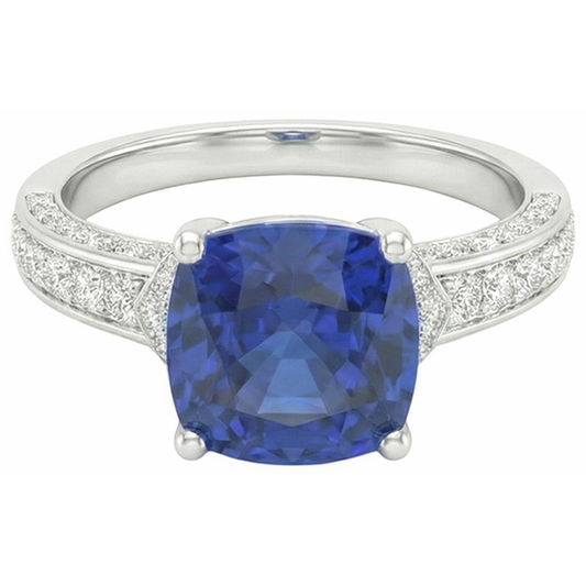 echter oval diamant 3.50Karat ring Vorderansicht
