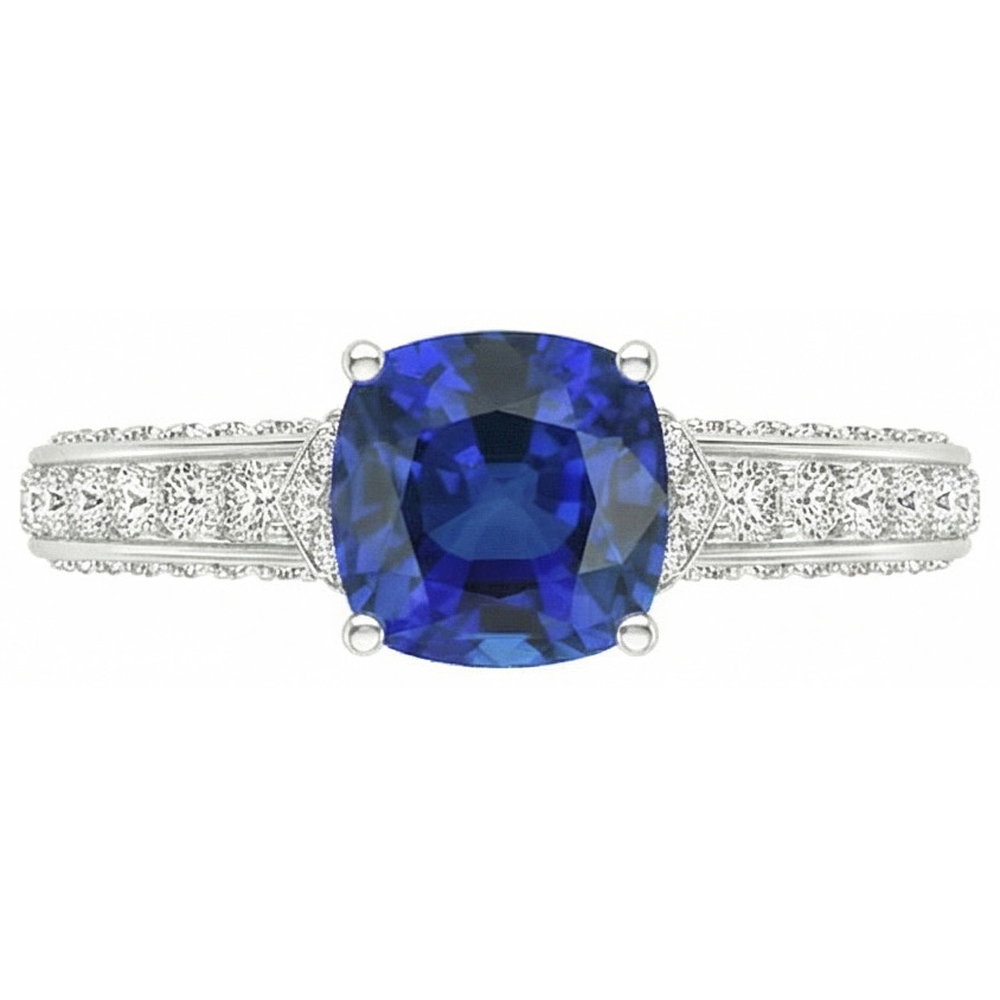 echter oval diamant 3.50Karat ring Detailansicht