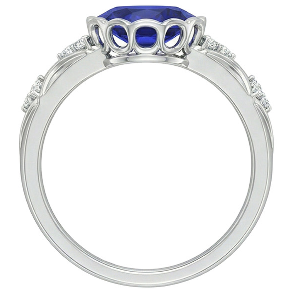 echter oval diamant 3.75Karat ring Seitenansicht