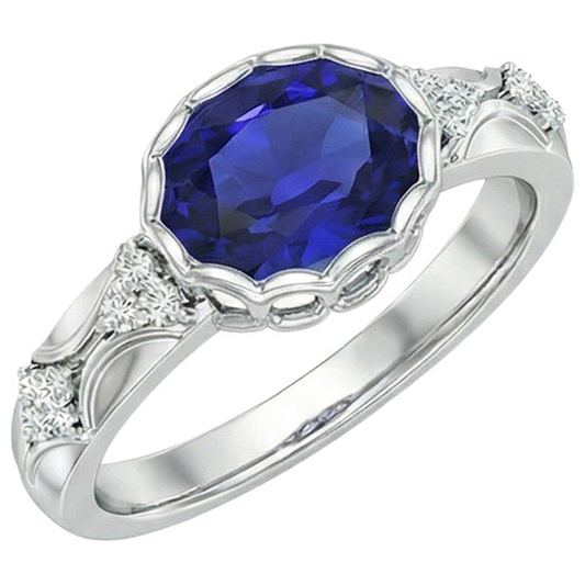 echter oval diamant 3.75Karat ring Detailansicht