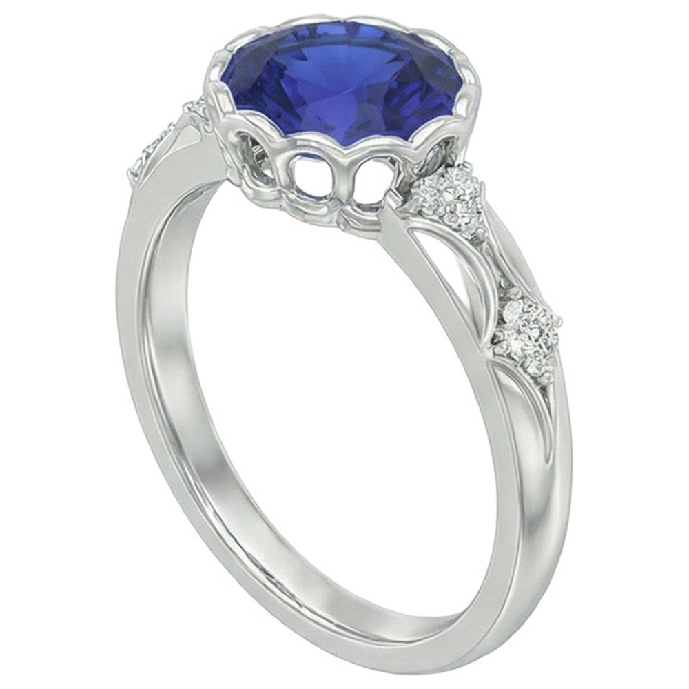 echter oval diamant 3.75Karat ring Draufsicht