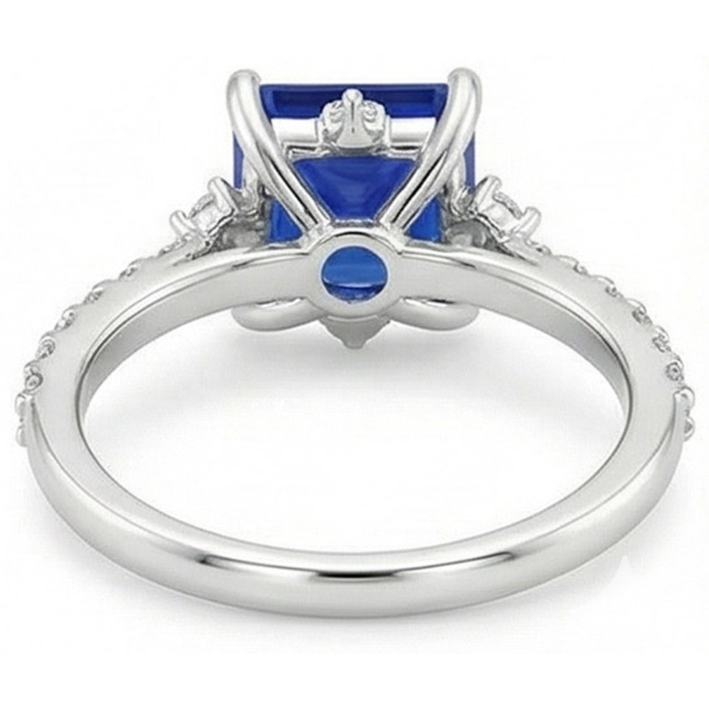 echter round diamant 6.25Karat ring Draufsicht