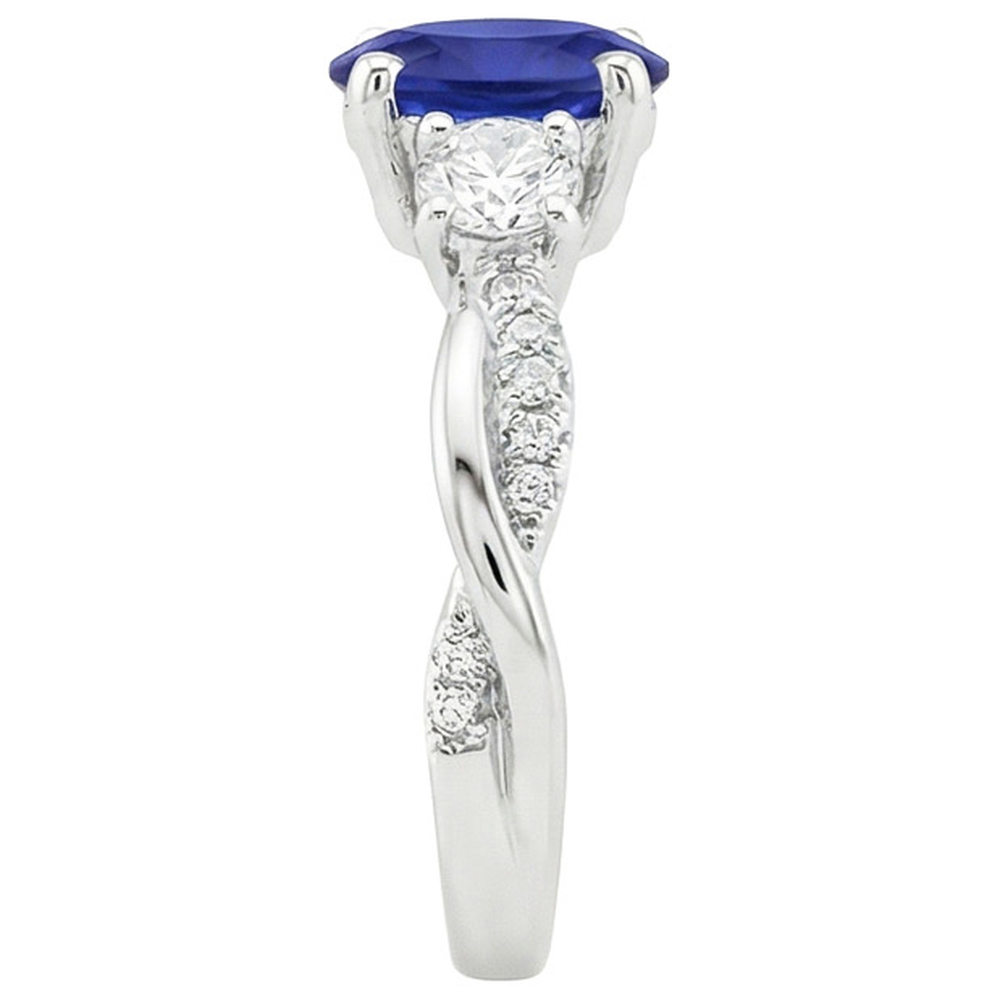 echter oval diamant 6.50Karat ring Profilansicht