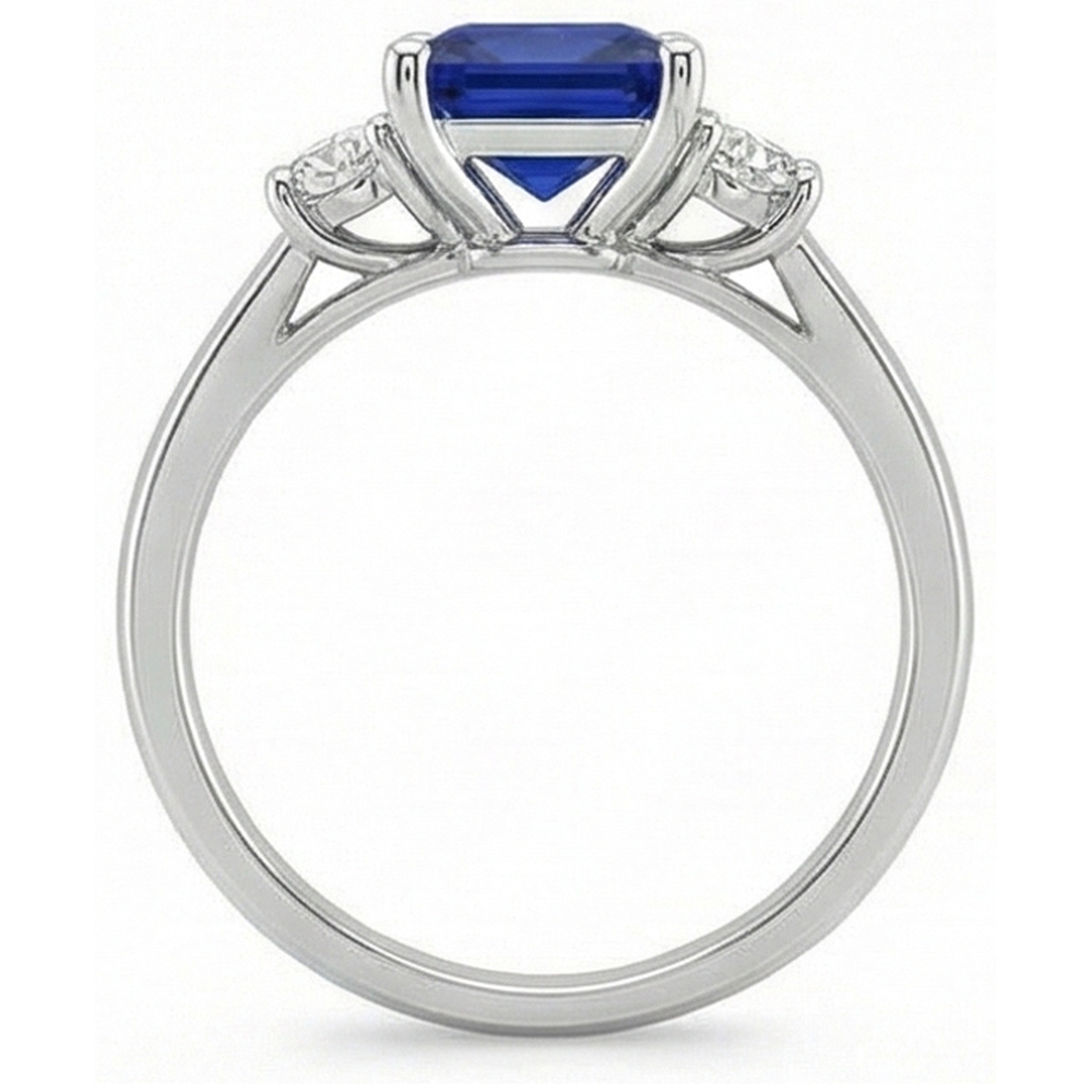 echter round diamant 5.50Karat ring auf Weiß