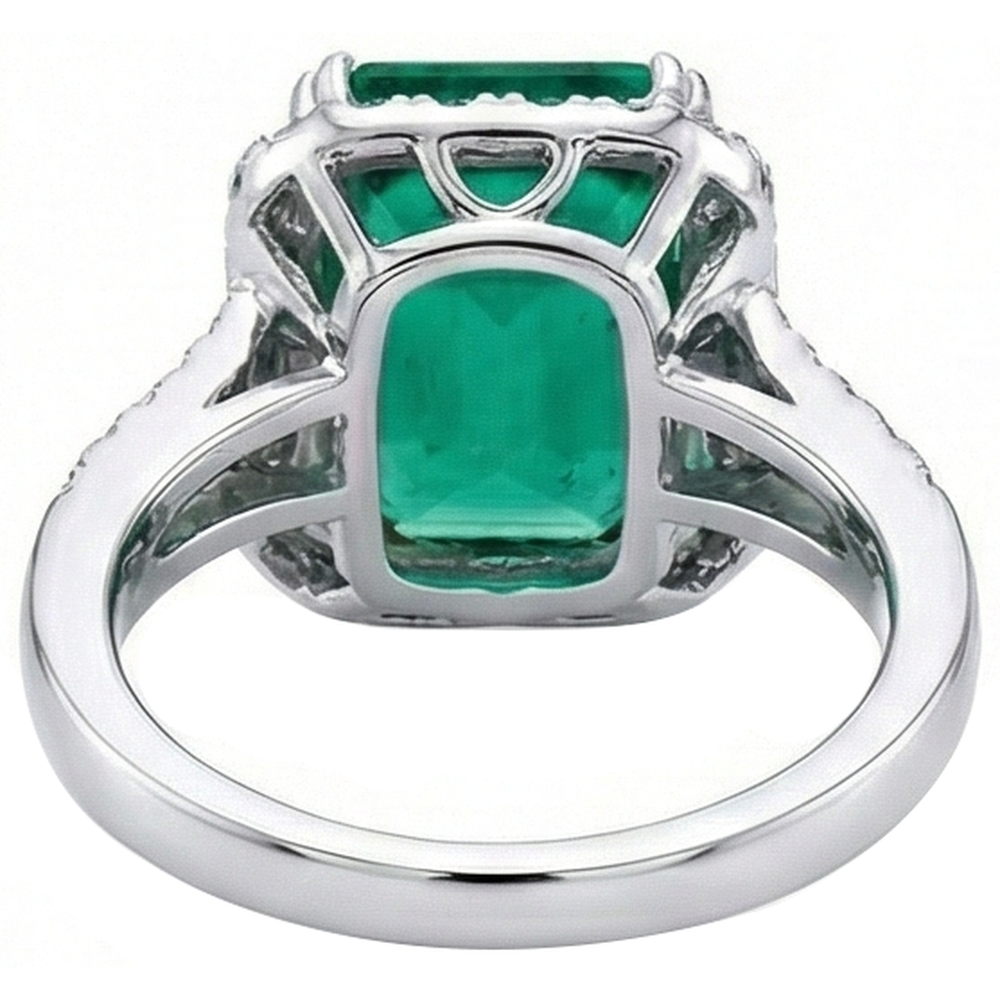 echter round diamant 5.80Karat ring auf Weiß