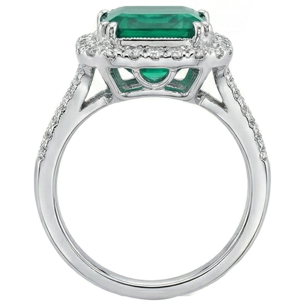 echter round diamant 5.80Karat ring Draufsicht