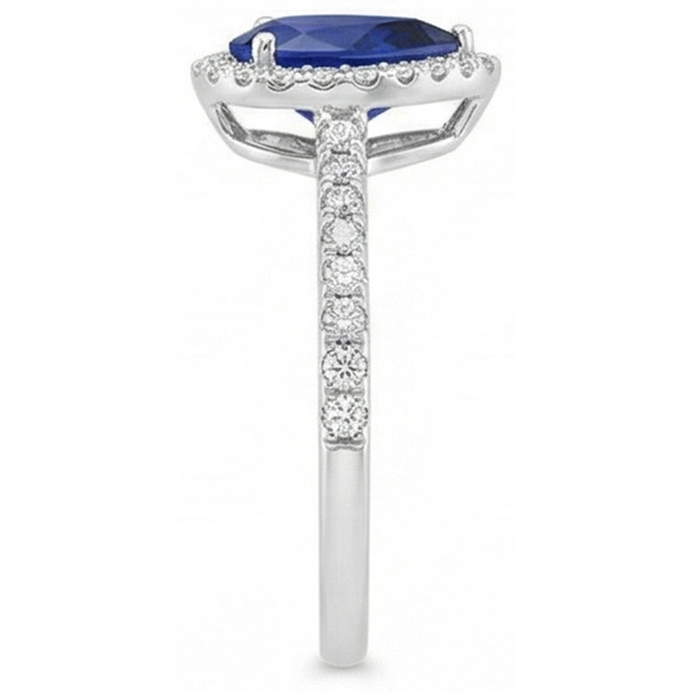 echter round diamant 3.50Karat ring Profilansicht