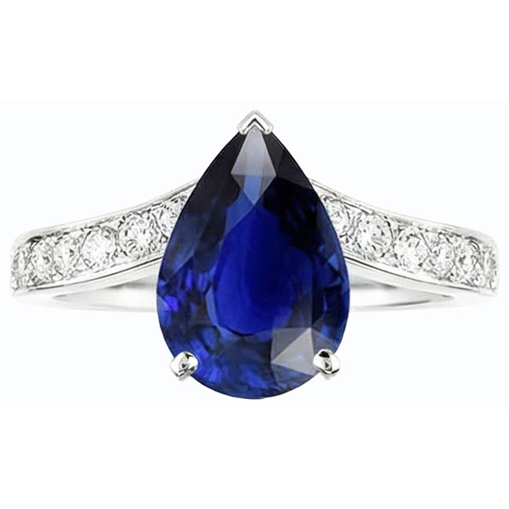 echter round diamant 4Karat ring Profilansicht