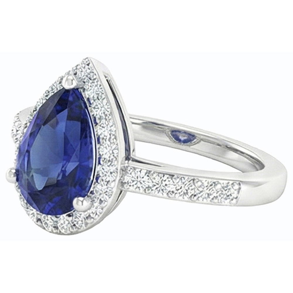 echter round diamant 3Karat ring Draufsicht