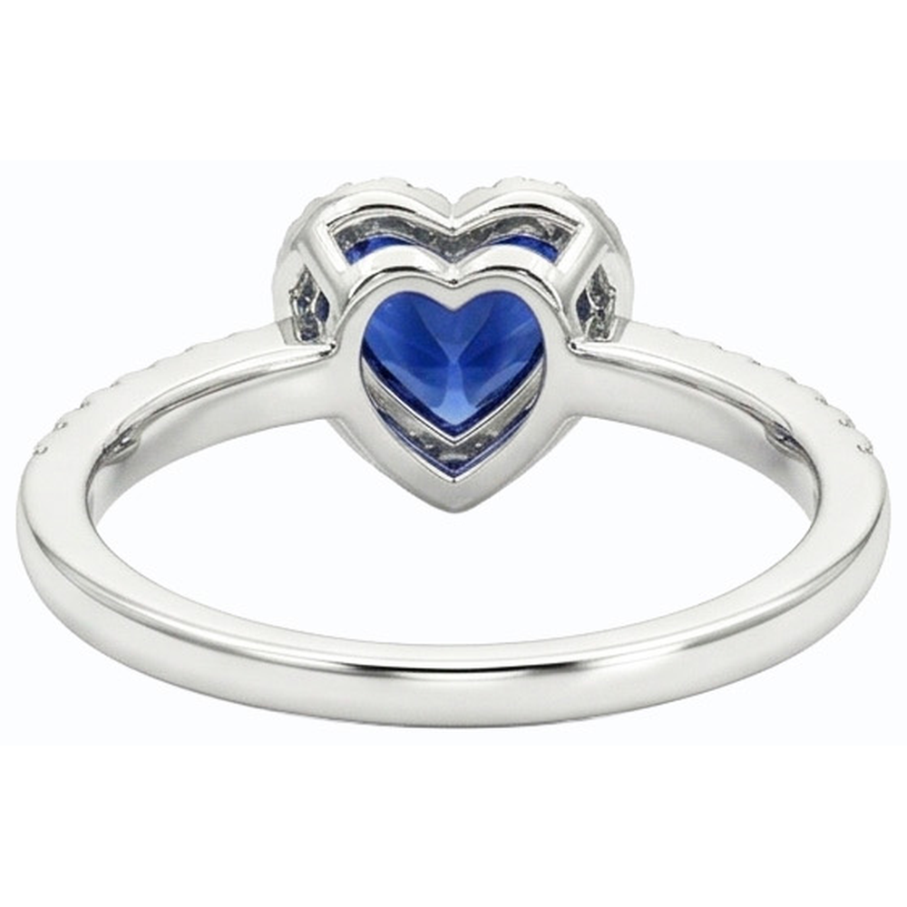echter heart diamant 3Karat ring Profilansicht