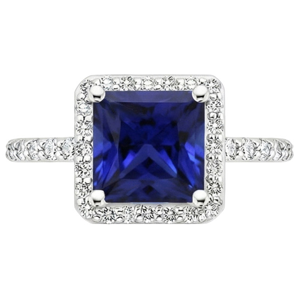 echter round diamant 6Karat ring Draufsicht