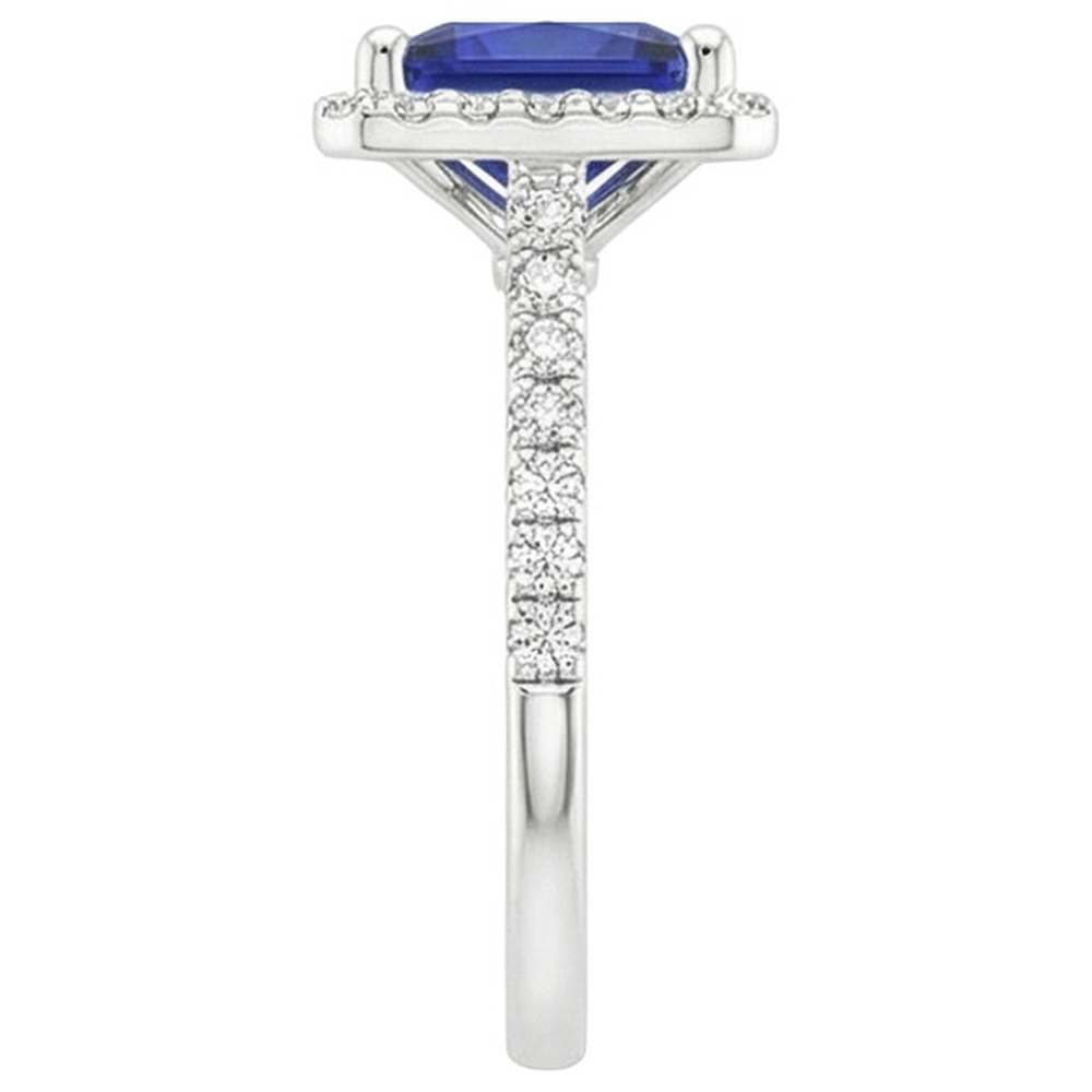 echter round diamant 6Karat ring Profilansicht
